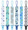 6 Stück Schnullerband Baby, Nuckelkette Clip Stoff Nuckelketten, Clip Schnullerband für Zahnen von Neugeborenen Jungen und Mädchen Baby Geburt Geschenk
