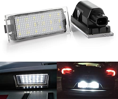 Bynome Led Kennzeichenbeleuchtung Glühbirnen CanBus Fehlerfrei Nummernschil für Renault Twingo clio 4 Megane 3 4 Scenic Models Captur Espace Laguna Latitude Master Mode Grand Model