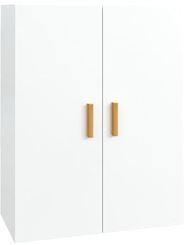 vidaXL Hängeschrank Hochglanz-Weiß 69,5x34x90 cm, Schrank, Aufbewahrungsschrank, Wohnzimmerschrank, Lagerschrank, Beistellschrank, Schwebeschrank