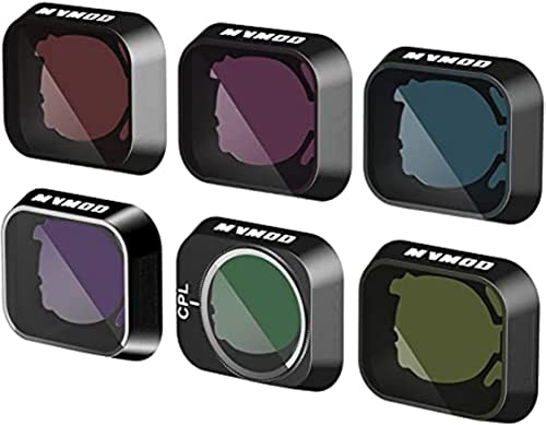 for Mini 3/Mini 3 PRO Filtro ND, Filtro polarizzatore Set di filtri per Obiettivo Fotocamera Mini 3 PRO Set di filtri per DJI Mini 3 PRO RC Accessori, Confezione da 6 CPL, ND8, ND16, ND32, ND64, UV
