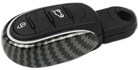 Carcasas para Llaves Funda para Llave de Coche Llavero Compatible con Mini Cooper Después de 2014 Tercera Generación F Serie F54 F55 F56 F57 F60 PJ01 (Carcasas para Llaves Tipo A, Fibra de Carbono)