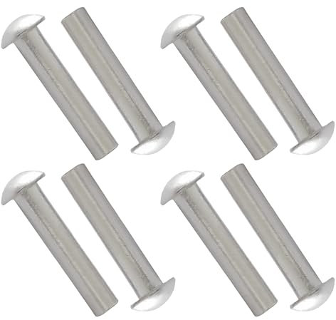 Remaches de aluminio sólido M5 x 25 mm, paquete de 90