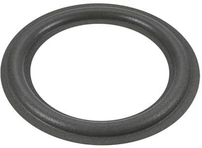 sourcing map Rubber Speaker Foam Edge Surround Rings 6.5 Inch 102mm x 155mm Perforated Subwoofer Rings Replacement Parts for Speaker Repair or DIY Blue Gray