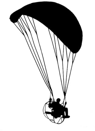 2 adesivi per auto (nero/bianco), adesivi per auto a parapendio alimentato, dimensioni 10,2 x 17 cm