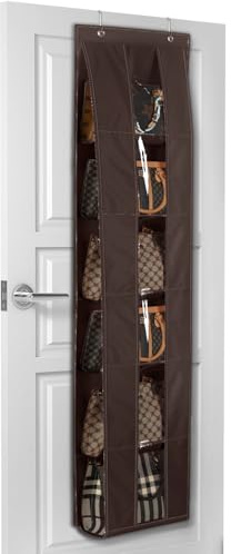 Lirex Handtaschen Aufbewahrung,Schal Aufbewahrung,Taschen Garderobe,Taschenaufhängung,Taschenaufbewahrung,Taschen Aufbewahrung Tür, Dunkelbraun