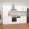 ZEYUAN 8-TLG. Küchenzeile, Küchenschrank, Einbauküche, Unterschrank Küche, Kitchen Cabinet Unit, Singleküche, Kitchen Cabinets, Weiß Holzwerkstoff