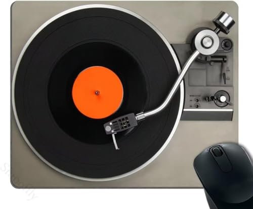 JIMOWANG Retro Vintage Vinyl Record Gaming Mouse Pad Smooth Surface Mousepad Rubber Mouse Pads 9.5 X 7.9 Inch