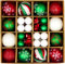 42 PCS Christmas Tree Baubles, Durable Hanging Balls, Multi Coloured 6cm and 3cm, Christmas Holiday Party Home and Wedding Decorations, Green, Red & White, Easy To Set, Reflect In Dark (White)