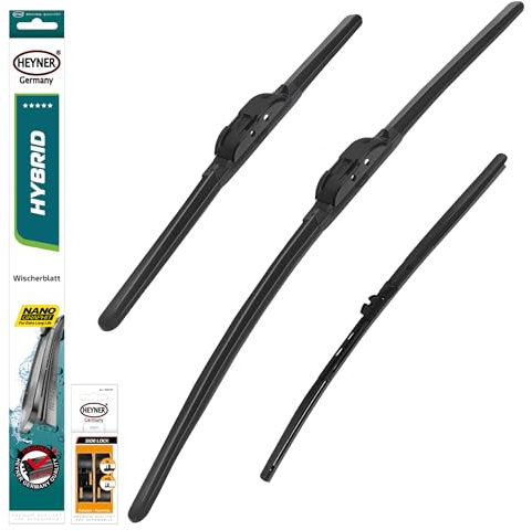 HEYNER® Scheibenwischer mit Heckwischer komp. mit VW GOLF PLUS (01.2009-02.2014) HYBRID Flachbalkenwischer