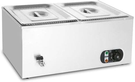 Scaldavivande Elettrico Bagnomaria, Scaldavivande Commerciale da 1500 W, Scaldavivande Commerciale In Acciaio Inossidabile con Coperchi e Controllo della Temperatura per Feste a Buffet Catering e Rist