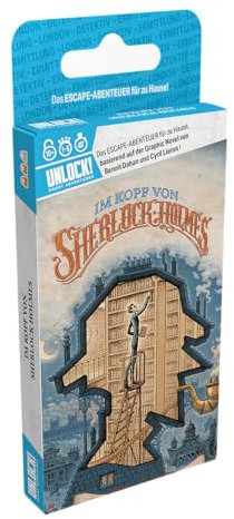 Asmodee SPACE Cowboys, Unlock! Short Adventures – Im Kopf von Sherlock Holmes, Familienspiel, 1-6 Spieler, ab 10+ Jahren, 40 Minuten, Deutsch