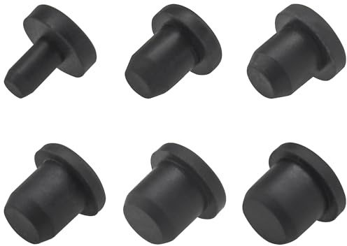 60 PCS Silicone Plugs – T-Shaped Silicone Stoppers (Black)