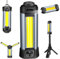 12in1 Multifunktionsleuchte LED Leuchte Akku Magnet & Teleskopstange Campingleuchte LED aufladbar Taschenlampe Arbeitsleuchte Werkstattlampe Powerbank-Funktion – Für Garten Outdoor Werkstatt & mehr