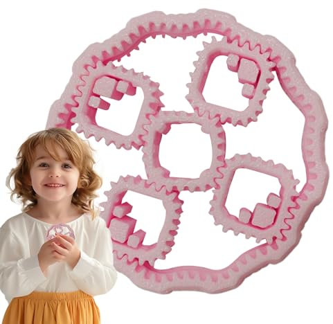 Giocattolo Fidget Spin-ner Da Mano - Giocattoli Sensoriali Fidget Divertenti | Pi-ccolo Ingranaggio Planetario Sensoriale Portatile Per Alleviare Lo Stress | Novità Spinner Da Mano Antistress (Rosa)