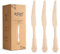FOOGO Green 100pcs Elegant Disposable Wooden Knives, FSC® Certified, 100x Knives, 20cm, Biodegradable Eco Friendly Cutlery Set, Ideal for Weddings, Bamboo, Alternative to Plastic