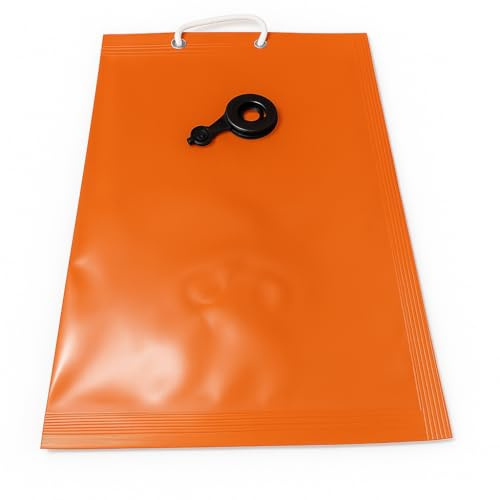 10 Sacchi Sabbia Zavorra PVC 60x40cm, Made in Italy – Portata 13 KG - Antiforatura, Resistente al Calore e Urti – Sacchi di Appesantimento - Tappo Ermetico, Maniglia in Corda - Riempimento con Acqua