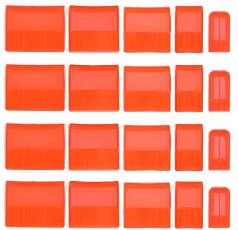 20pcs Chisel Edge Guards, Plastic Protective Covers for Chisel Blades Durable Tool Protectors for Woodworking (Red)