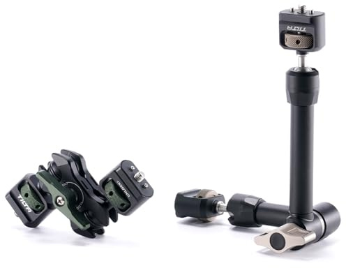TILTA Gelenkarm-Set, Mini 12,7 cm und Pro 25 cm Magic Arm, Beide Arme mit je Zwei 1/4-20 Schrauben und Passstiften für LCD-Monitor/LED-Leuchten TA-MAA+TA-PAA2-B