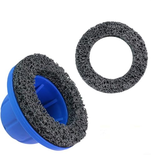 Reinigungsbürste für Radnabenschleifer, 150 mm, mit Schleifbecher, Siliziumkarbid-Schleifscheibe für Autofelgen und Metallreinigung, Schnellbefestigungssystem für Automotive, 2 Stück