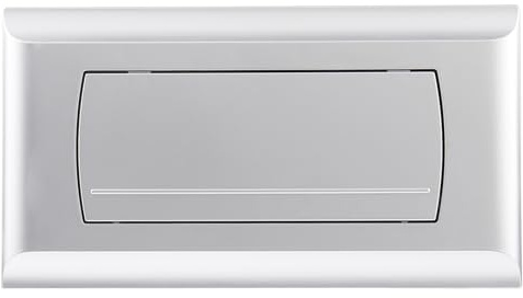 Mendorio Drückerplatte kompatibel mit Geberit 200F 115.222.11.1, Betätigungsplatte für UP-Spülkasten, mit Spülhebel-Set und Montageschrauben (Matt Silber)