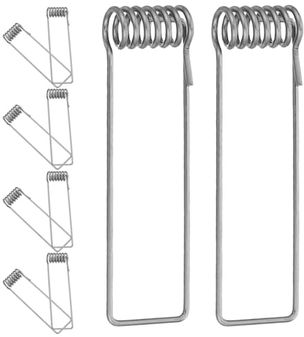 Angoily Clip de Resorte para Sujetar el Foco 10 Piezas Acero Inoxidable | Abrazaderas para Downlight y Panel, Montaje y Retirada Sencillos, Color Plata