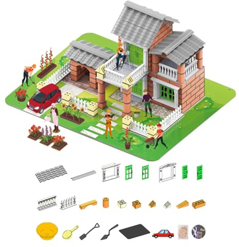 Bausatz für Häuser – Miniatur-Architektur-Modell, DIY-Blöcke, Spielzeug zur Bausteinmontage, kreativer für die Heimdekoration | Cons Set