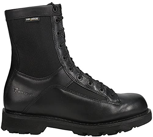 Bates Men's 8 Inches Durashocks Lace-to-Toe Work Boot, Black, 10.5 M US