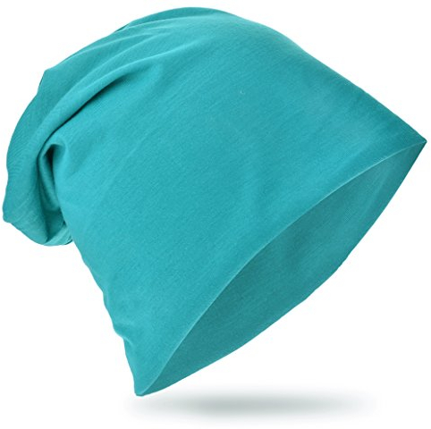 Miobo Slouch Beanie Mütze, Long, Unifarbe, Herren Damen, Petrol