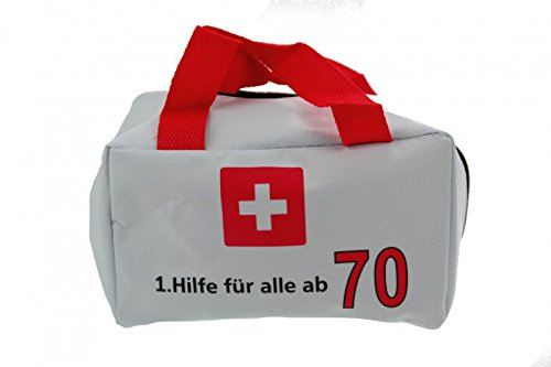Udo Schmidt Geburtstags Tasche 1.Hilfe für alle ab 70 Jahre Party Deko Geburtstagstasche