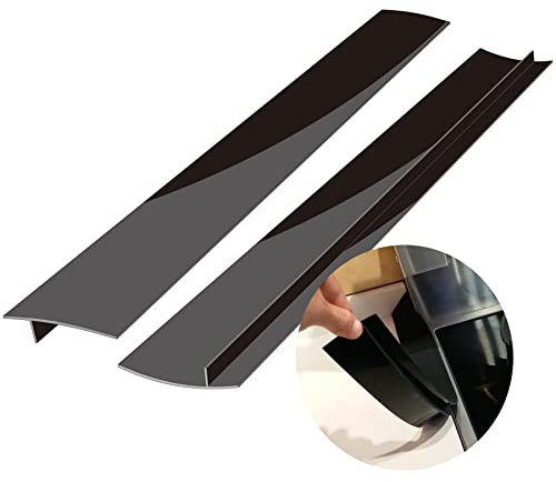 Kindga Lot de 2 cache-joints en silicone pour comptoir de cuisinière 53,3 cm Facile à nettoyer entre le comptoir de cuisine, les appareils, la cuisinière, le four, la machine à laver, le sèche-linge