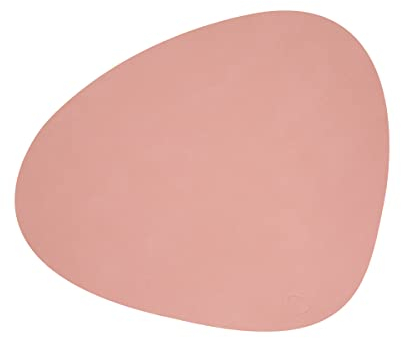 Lind DNA Tischset Curve L Recyceltes Leder Nupo Rosé, Maße: 37cm x 44cm, 98283