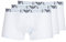 Emporio Armani Herren Men's Basic - Essential Monogram 3-pack Trunk Boxershorts, White/White/White, S