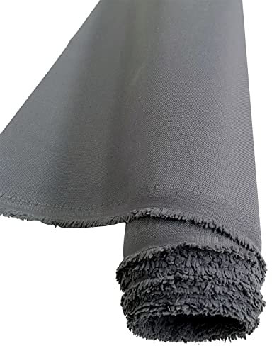 EU Fabric Fire Resistant Canvas Fabric | 600 Denier Heavy-Duty Material for Garden Furniture Covers | Tear Resistant Outdoor Upholstery | Ensuring Safety and Durability – Grey 1 Meter x 150cm