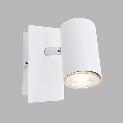 BRILONER – Wandleuchte, Wandlampe schwenkbar, Deckenspot GU10, max. 40 Watt, Deckenlampe, Deckenleuchte 120x80x123mm (LxBxH), weiß