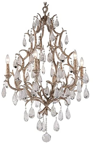 Casa Padrino Luxus Barock Kronleuchter Bronze Ø 71 x H. 110,5 cm - Handgefertigter Schmiedeeisen Kronleuchter mit edlen venezianischem Kristallglas Behängen in Tropfenform