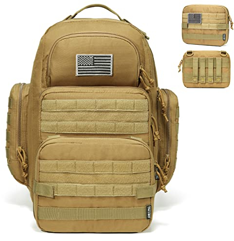 DBTAC Wickeltasche Rucksack für Papa, große Baby-Wickeltasche für Männer mit Wickelunterlage, isoliert + abwischbare Taschen, Kinderwagengurte, Hellbraun