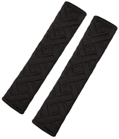 CHENGZI Universal-Sicherheitsgurt-Pads, weiche Komfort-Sicherheitsgurt-Schultergurt-Abdeckungen (Schwarz-B)