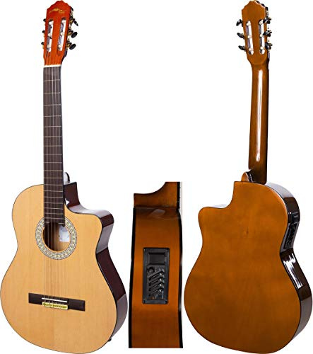 Guitarra eléctrica clásica 4/4 tamaño 39 M-tunes MTC209CE Cutaway mtunes