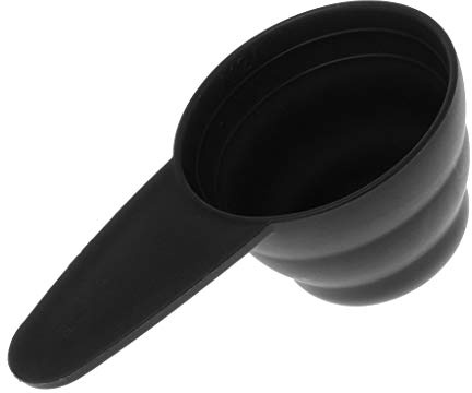 WOWOWO Food Grade Plastic Measuring Spoon With Scale Coffee Scoop Baking Utensils Milk Powder Spoons,Black,Dimensions: 9.5x5x3.5cm