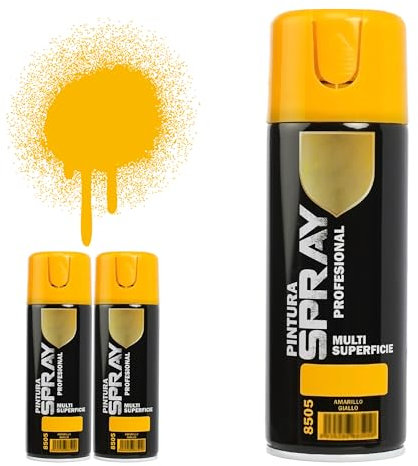 H HANSEL HOME Pintura Spray Amarillo 400 Ml - Pack de 3 Unidades