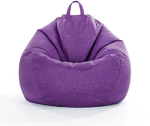 Chickw1 Sitzsack ohne Füllung für Erwachsene und Kinder, Sitzkissen Bodenkissen Kissen Sessel BeanBag Sitzsäcke für Outdoor & Indoor Gaming Entspannen (Violett,M-75x95cm)