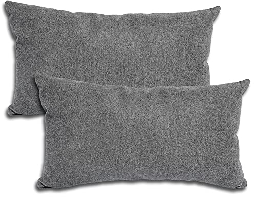 Formalind - 2er Set Sofakissen 50x30cm - 2 Sofakissen mit Füllung und Bezug. Bequeme Couchkissen mit abnehmbaren und waschbaren Bezügen. Weiche Sofakissen im 2er Set. Dunkelgrau