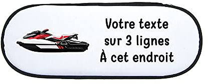 Federmäppchen Piktogramm Jet Ski 1 mit Wunschtext