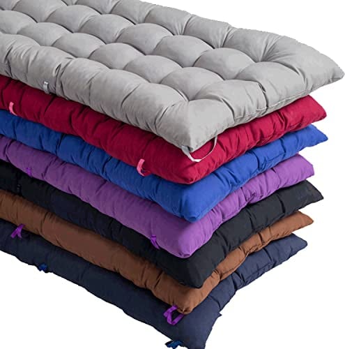 Waigg Kii Dickes Bankkissen, 2- und 3-Sitzer, 8 cm, Gartenbankkissen für den Außenbereich, rechteckig, für Chaiselschaukel, Esszimmer, 80 x 40 cm, Grau