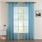 MIULEE 2er Set Voile Vorhang mit Ösen Transparente Gardine aus Voile Polyester Ösenschal Transparent Wohnzimmer Luftig Dekoschal für Schlafzimmer Grau Blau 145 x 140cm H x B, Grommet Top