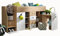 KRYSPOL Etagenbett für Kinder SMART 3 link Stockbett mit Treppe, Kleiderschrank und Schreibtisch (Smart 3 Links - Artisan Eiche + Weiß matt)