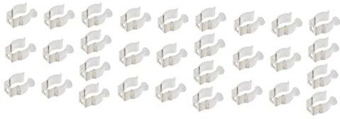 TEHAUX Clips 30 Stk Led-lampenfassung Glühbirnenhalter Clip U-klammer Halterung Für Led-leuchtstoffröhre Rohrhalter Wand Rostfreier Stahl Technische Lichter Weiß T5 Kunststoff Wandclips
