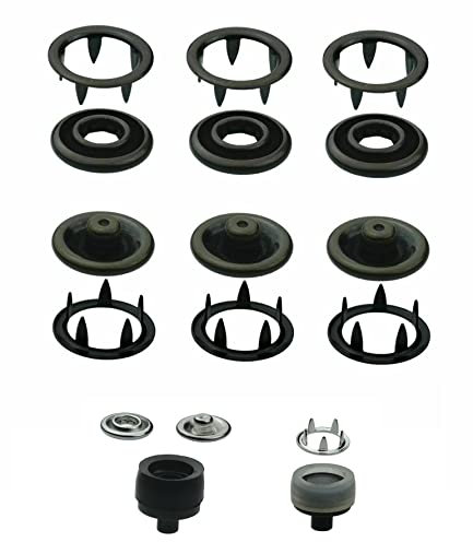 Druckknöpfe Jersey wählbar von 8,5 mm bis 10,5 mm + Einsatzwerkzeug von ISTA TOOLS passend in die Prym Vario-Zange + 50 Stück Jersey-Snaps, Metallknöpfe, Messing rostfrei (Größe 8,5 mm)