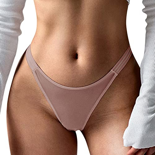 QWUVEDS Damen Sexy Spitzen-Tanga-Höschen, nahtlos, einfarbig, bequem, mit niedriger Taille Aufbewahrung Unterwäsche Plastik Damen String Spitze Sexy Slip Damen Spitze Sexy Transparent