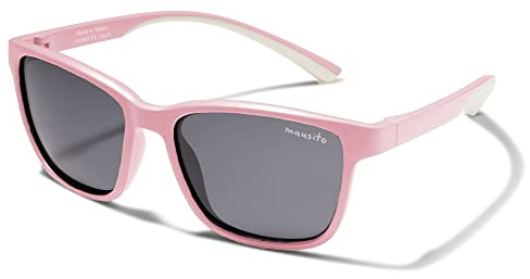 Mausito Occhiali da sole bambini 3-6 anni & 6-10 anni| FLESSIBILI Occhiali da sole bambino 100% PROTEZIONE UV | Senza BPA | Migliore nei test | Design europeo (Rosa, 3-6 anni)